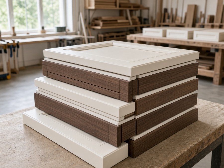 New doors and drawer fronts ready for a refacing job — cabinet refacing in Cerritos, CA